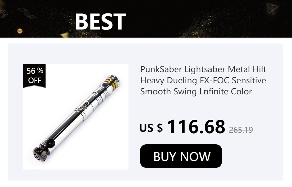 PunkSaber Lighsaber Anakin Skywalker Dueling spada Laser Jedi 32 sensibile al suono liscio infinito che cambia spada Laser Neopixel