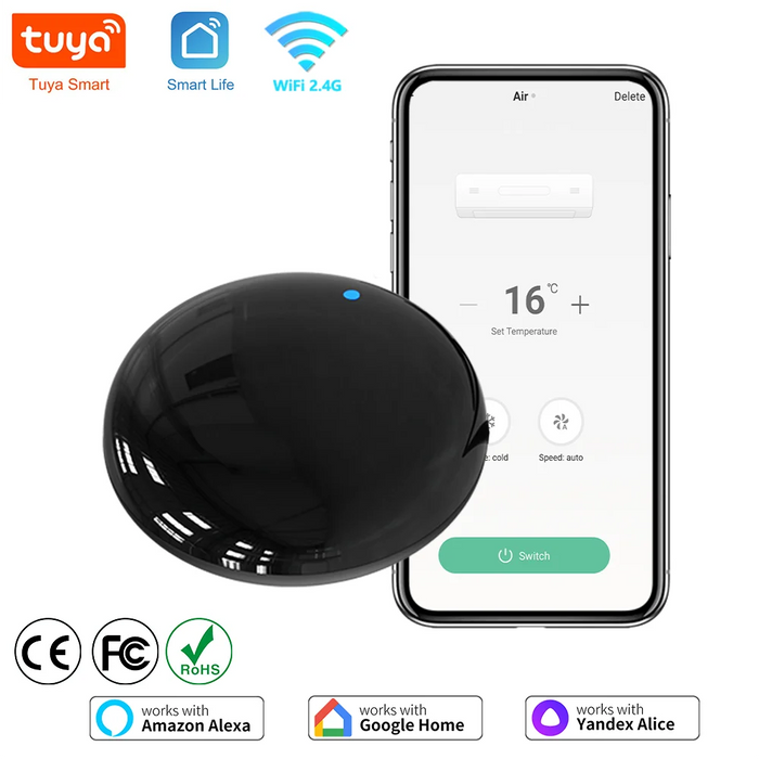 Tuya WiFi IR telecomando Smart Universal per TV condizionatore d'aria telecomando Alexa funziona con Google Home scarn Google