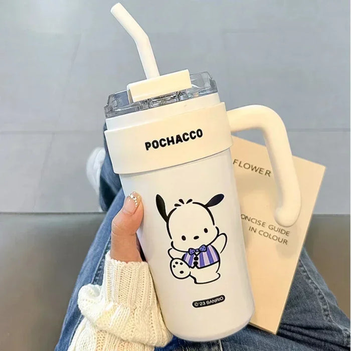 MINISO Sanrio Kuromi Water Cup My Melody Kuromi Anime Series Cute Straw Cup High-look Cinnamoroll regalo per ragazza di grande capacità