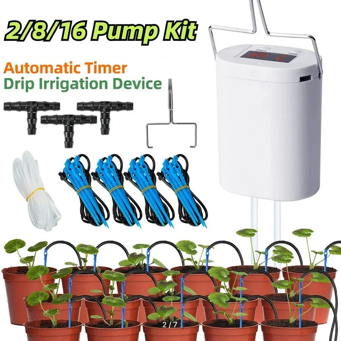 2/8/16 testa pompa di irrigazione automatica Kit Controller piante da fiore irrigatore domestico dispositivo di irrigazione a goccia pompa strumento di irrigazione da giardino