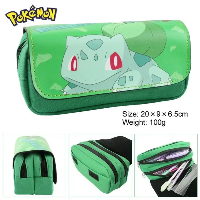 Pokemon Pikachu penfill Case School Cartoon Pikachu Black Pen Bag materiale scolastico cancelleria zainetto regali per feste di compleanno