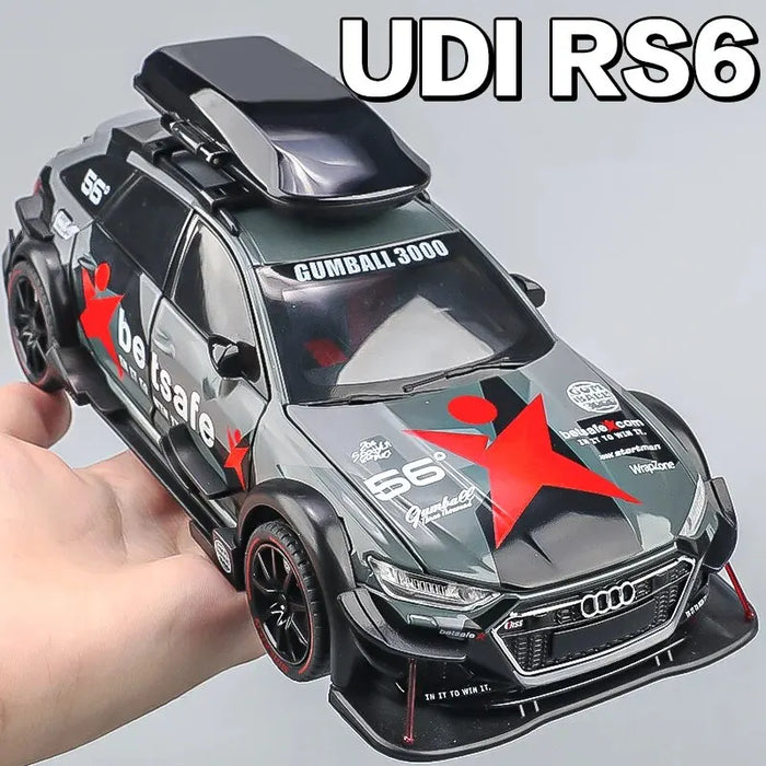 1:24 RS6 Racing modello di auto in lega pressofusa-articolo da collezione alla moda, regalo perfetto per fidanzato, da collezione da esposizione