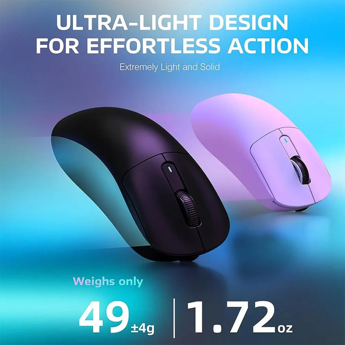 X3 Mouse da gioco Wireless leggero con 3 modalità 2.4G USB-C Bluetooth cablato 26K DPI PAW3395 sensore ottico per PC/Laptop/Win/Mac