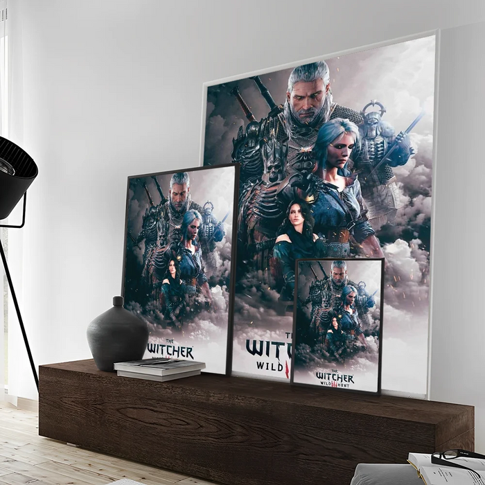 T-The W-witcher 3 Game poster Vintage Sticky Whitepaper Prints poster opere d'arte poster adesivi murali