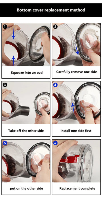 Per Dyson V7 V8 V11 V10 V15 serie V6/DC aspirapolvere robotico coperchio del contenitore inferiore coperchio della Base del bidone sottovuoto senza fili tappo dell'anello di tenuta