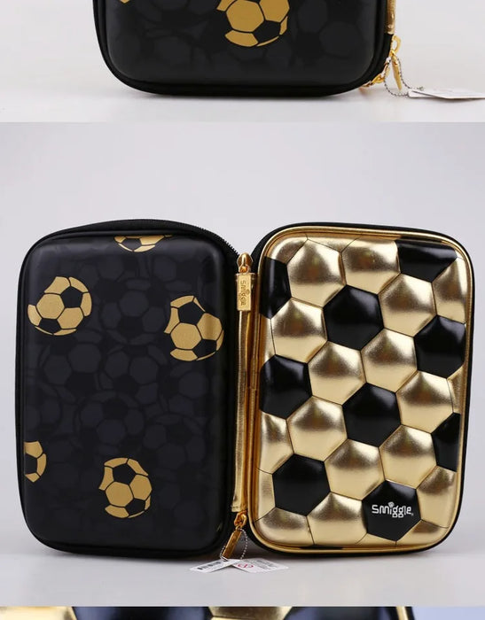 Smiggle Gold Football 18th Anniversary borsa da scuola per studenti borsa da pranzo borsa a matita tazza d'acqua zaino Anime regalo