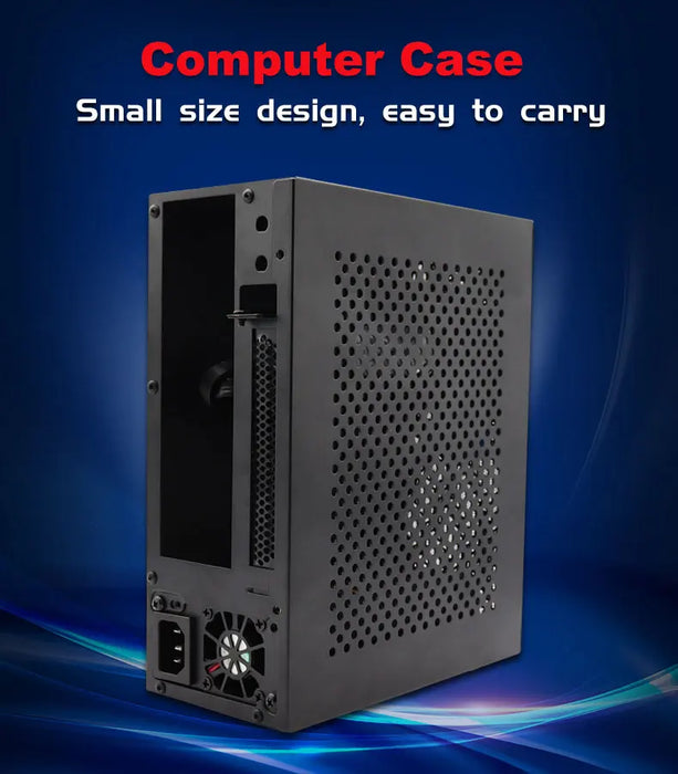 HTPC Computer Case Mini ITX Gaming PC Chassis Desktop Chassis USB3.0 Computer Case Home Computer Case nero e argento