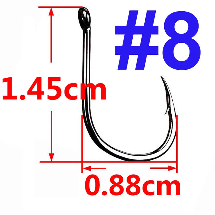 100/50/25 pz Iseama Carp Fishing Hook Offset Circle Hook Single Fly Fishing Jig Hook spinato sea Fishhook Tackle accessori