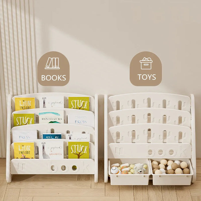 Scaffale per bambini nordico casa soggiorno camera da letto libri illustrati per bambini armadietto per giocattoli snack articoli vari organizzatore Rack