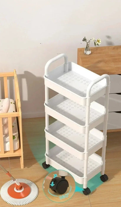 Carrello portaoggetti Mobile carrello organizzatore cucina domestica carrello multifunzionale con ruote accessori per la casa scaffale multipiano