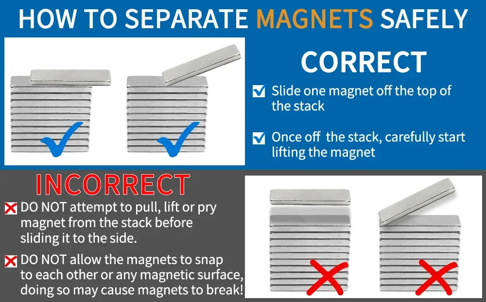 20-200 pezzi magneti al neodimio Super resistenti 10/15/20mm X 5/10mm X 3mm N35 NdFeB Block magneti magneti quadrati adesivi frigorifero