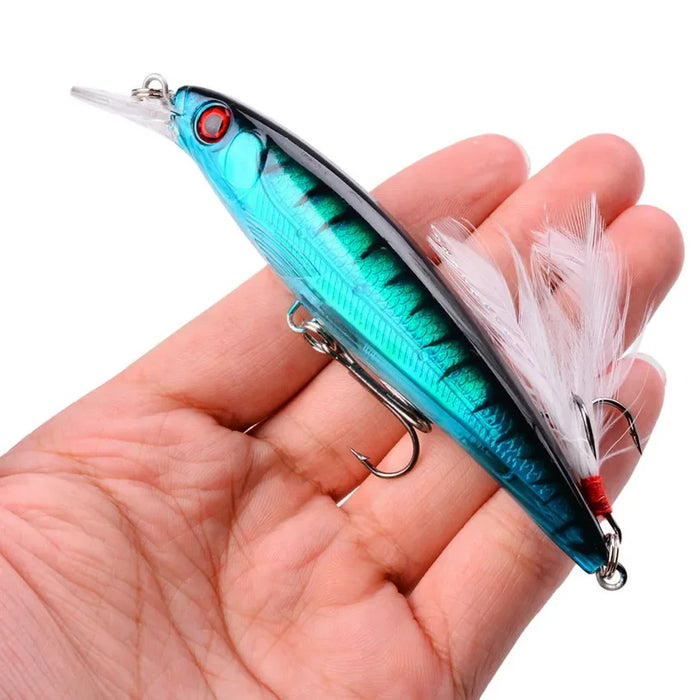 1 PZ Laser Minnow Richiamo di Pesca 11 CM 13G pesca ganci pesce wobbler affrontare crankbait artificiale giappone esca dura swimbait