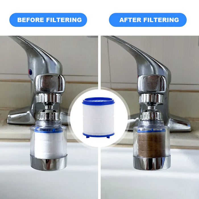 Depuratore d'acqua del rubinetto filtri per rubinetti rotanti a 360 gradi supporto per gorgogliatore rubinetto antispruzzo depuratore dell'elemento filtrante per la pulizia dell'acqua