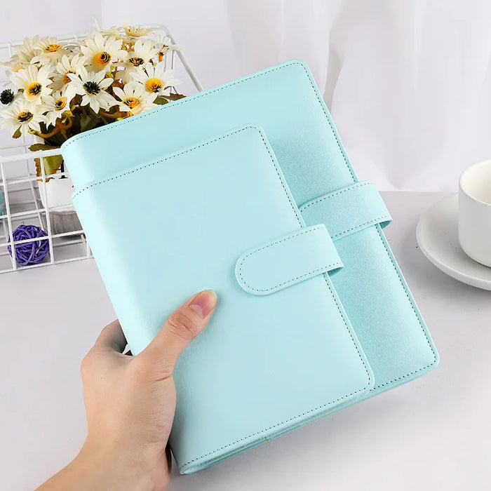 Amaretto Color A6/A5 PU Leather raccoglitore fai da te copertina del taccuino diario Agenda Planner copertina di carta cancelleria scolastica