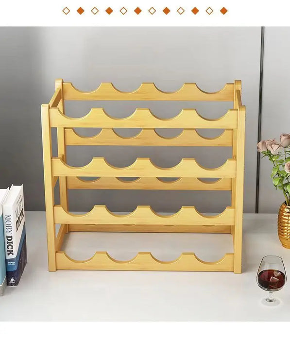 Red WineRack decorazione griglia per uso domestico espositore per vino tavolo creativo portabottiglie per vino semplice armadietto per vino assemblare StorageRack