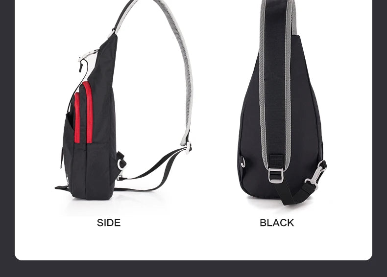 Oibas Casual Crossbody Chest Bag Sling Shoulder borsa da uomo One Strap borse maschili leggere Pouch DayPack per uomo viaggi Sport