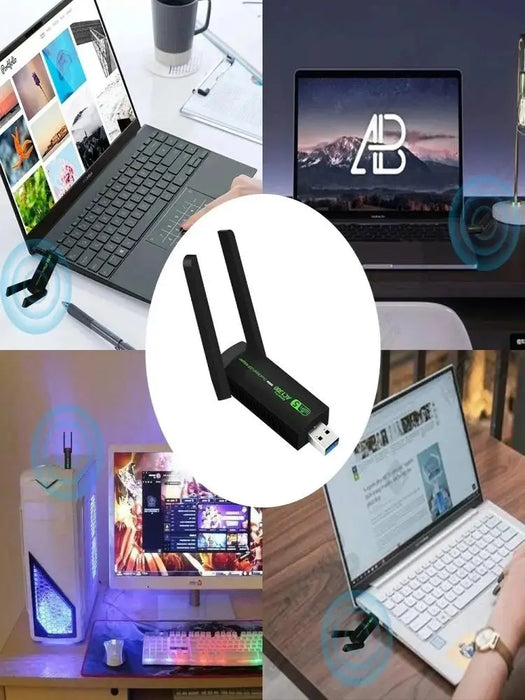 Adattatore WiFi USB 3.0 1300Mbps Bluetooth 5.0 Dual Band 2.4GHz/5GHz Wifi Usb per PC Desktop Laptop scheda di rete ricevitore Wireless