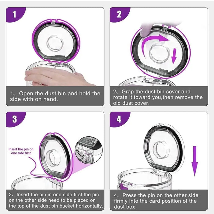 Coperchio del contenitore della polvere coperchio del pavimento del secchio e anello di tenuta per Dyson V7 V8 SV10 SV11 sostituzione della tazza della polvere dell'aspirapolvere