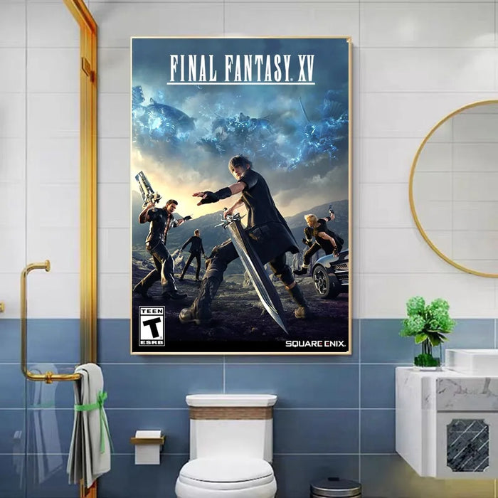 Videogiochi popolari FINAL FANTASY Poster Sticky HD Quality Wall Art Poster retrò per la casa Kawaii Room Decor