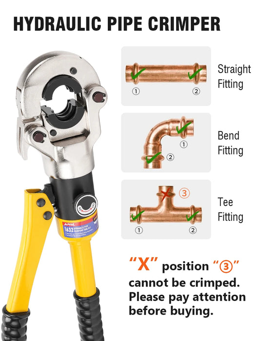 Strumenti idraulici per crimpare tubi Pex per magazzino Europa per tubi Pex, acciaio inossidabile e rame con ganasce TH, U, V, M, VAU