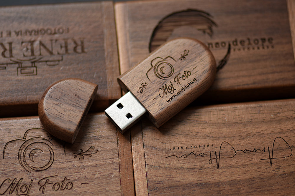 SHANDIAN LOGO gratuito in legno + scatola USB 2.0 Pen drive 4 GB 16 GB 32 GB 64 GB Flash Drive Memory stick fotografia di matrimonio regalo U Disco