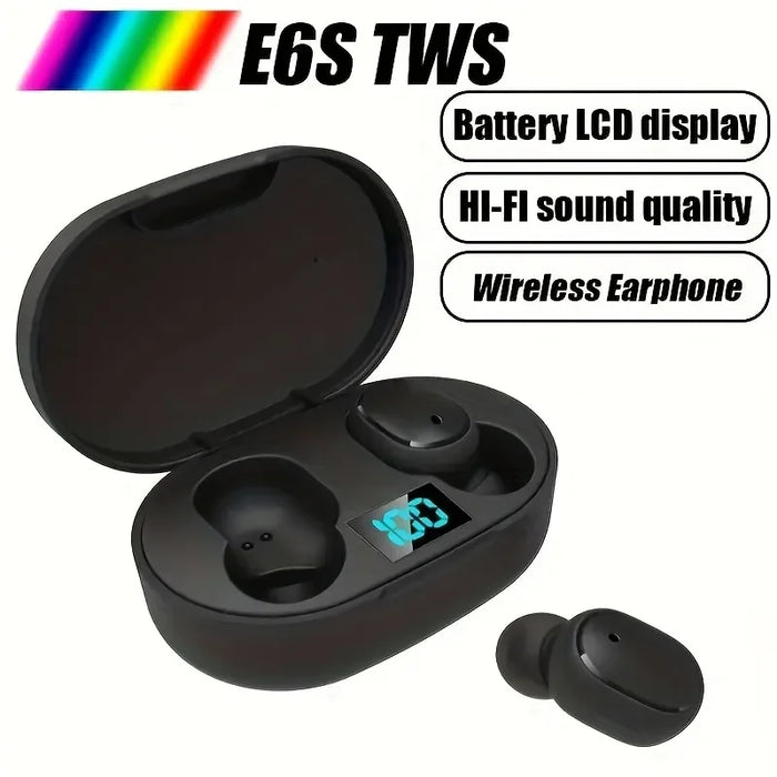 TWS E6S auricolari Bluetooth cuffie Bluetooth senza fili cuffie con cancellazione del rumore con microfono cuffie per Xiaomi Redmi