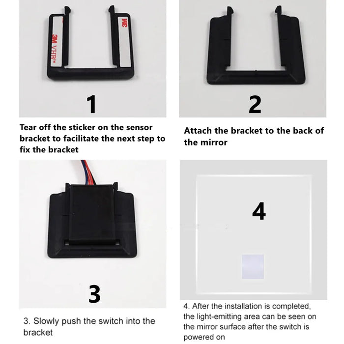 DC 12V 24V specchio Touch Switch specchio da bagno specchio per il trucco LED monocromatico tricolore elettrodeless dimmer specchio interruttore regolabile