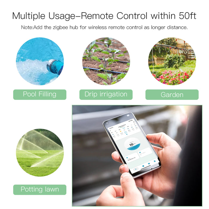 MOES ZigBee Smart Sprinkler Timer per l'acqua con 1 uscita filtro per il ritardo della pioggia Timer di irrigazione programmabile supporto Alexa Google Home