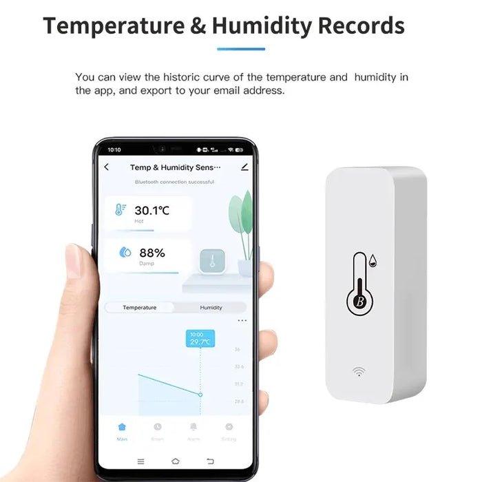 Tuya Smart Wireless sensore di umidità della temperatura Mini Bluetooth-compatibile APP telecomando termometro igrometro 2PACK