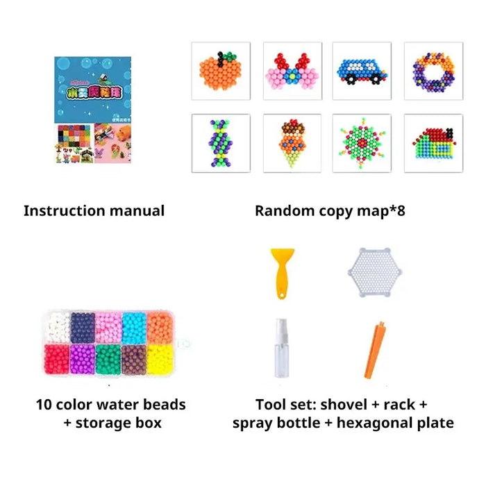 10 colori 1000 Magical Water Mist perline magiche fatte a mano fai da te perline magiche Puzzle educativo giocattoli per bambini