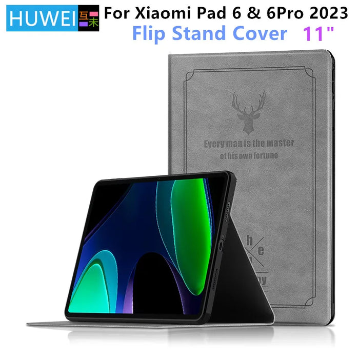 Custodia HUWEI per Xiaomi Mi Pad 6 6 Pro 11 "Tablet PU protettiva Flip Stand Cover per Xiaomi Pad 6 Pad6 Pro 2023 custodia TPU Shell