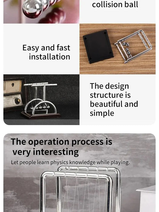 La culla di Newton Balance Steel Ball materiale didattico fisica scienza pendolo giocattoli Desktop regali antistress decorazione della casa