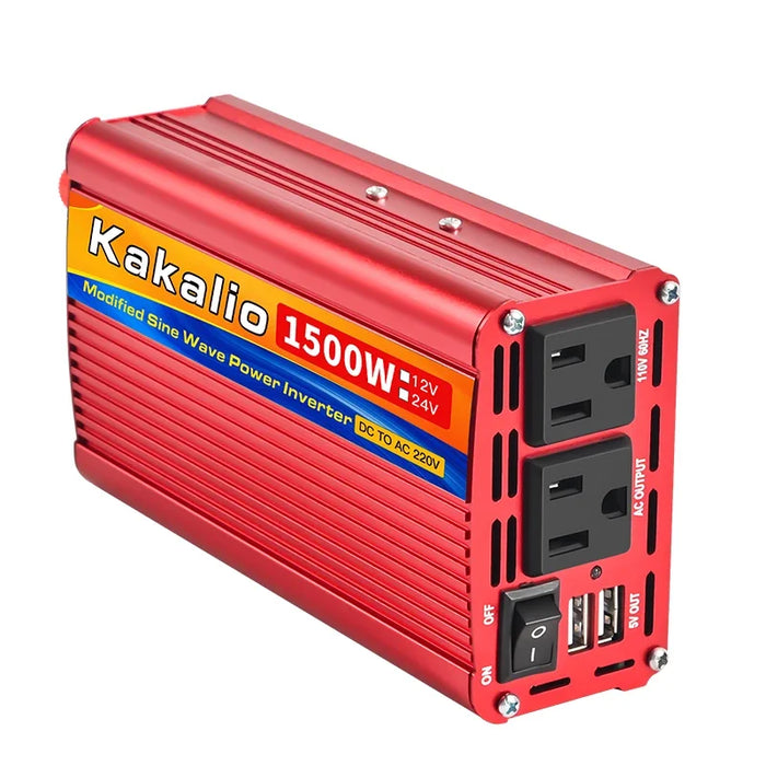 Inverter 60HZ 12V/24V110V600W1500W2000W2500W convertitore migliorato per uso domestico presa americana di alimentazione per auto portatile a onda sinusoidale modificata