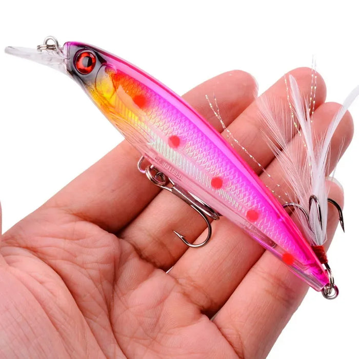 1 PZ Laser Minnow Richiamo di Pesca 11 CM 13G pesca ganci pesce wobbler affrontare crankbait artificiale giappone esca dura swimbait