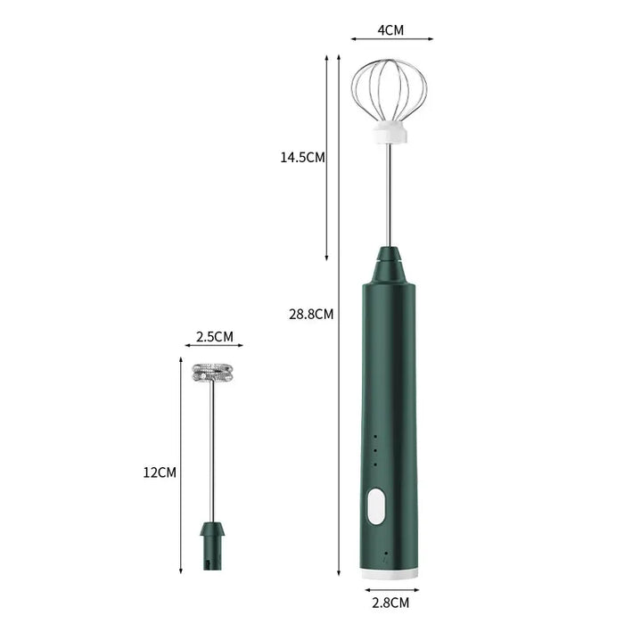 1 pz USB ricaricabile portatile frullino per le uova 3 velocità montalatte elettrico schiuma Maker Mixer caffè bevanda schiuma bacchetta schiuma