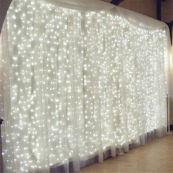 Navidad 2024 ornamenti LED tenda stringa luce decorazione USB ghirlanda lampada 8 modalità per la festa di natale a casa matrimonio di capodanno