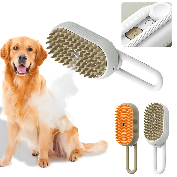 Spazzola per cani Steamy spazzola elettrica per peli di gatto 3 in1 spazzola per cani a vapore per massaggio toelettatura per animali domestici rimozione capelli aggrovigliati e sciolti