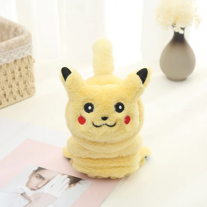 Pikachu peluche paraorecchie carino morbido Anime Cartoon paraorecchie peluche inverno caldo paraorecchie cuffie per bambini di oltre 6 anni adulto