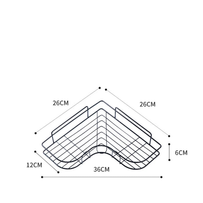 1 pz bagno Non perforato, bagno, mensola triangolare, wc a parete, bagno, lavabo, stoccaggio di forniture da parete