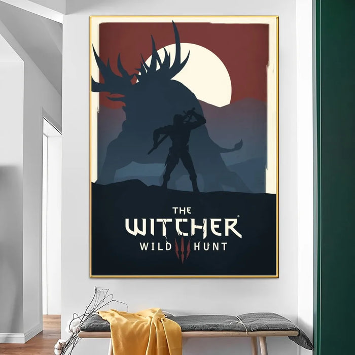 T-The W-witcher 3 Game poster Vintage Sticky Whitepaper Prints poster opere d'arte poster adesivi murali