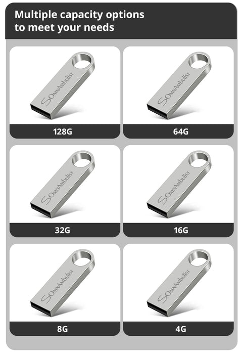 SomnAmbulist Pen Drive 32GB 64GB 128GB USB2.0 ad alta velocità per PC Mobile Mini Pen Drive 16GB 32GB USB Flash Drive 64GB 8GB 4GB