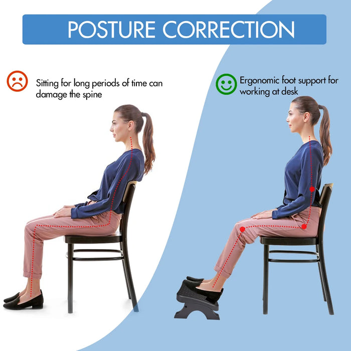 Ergonomico sotto la scrivania poggiapiedi rulli per massaggio poggiagambe sollievo dal dolore sgabello antiscivolo per piedi Home Office studio correzione della postura