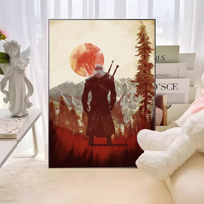 T-The W-witcher 3 Game poster Vintage Sticky Whitepaper Prints poster opere d'arte poster adesivi murali