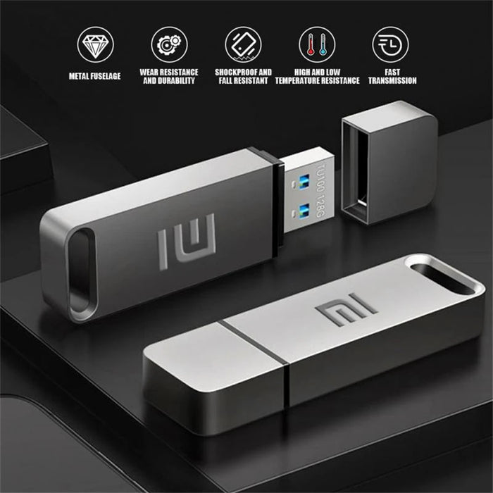 Nuovo 1TB 2TB Xiaomi Metal Flash Drive Thumbdrive Pendrive 256GB 512GB impermeabile U Disk portachiavi possono essere fissati Memoria Usb