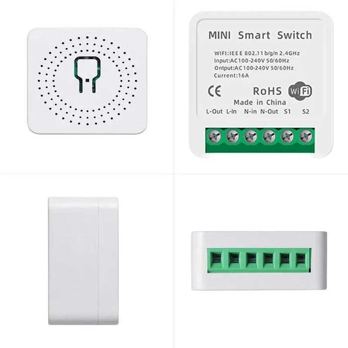 Tuya Mini 16A WiFi Switch Smart Life App controllo a 2 vie Smart Home Automation Module Interruptor funziona per Alexa Google Home