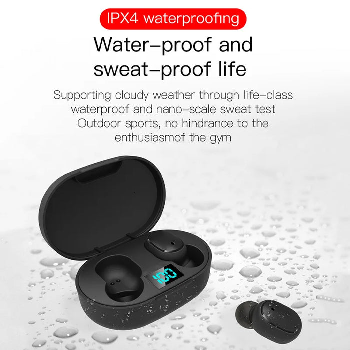 TWS E6S auricolari Bluetooth cuffie Bluetooth senza fili cuffie con cancellazione del rumore con microfono cuffie per Xiaomi Redmi