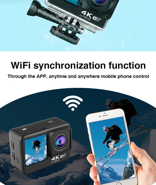 Action Camera Ultra HD 4K/30fps WiFi 2.0 pollici 170D casco impermeabile subacqueo telecamere di registrazione Video Sport Cam