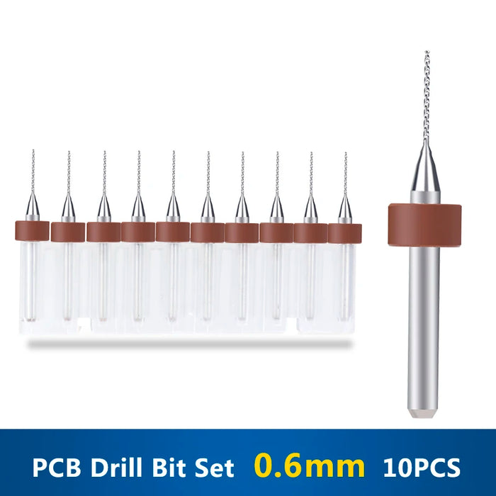 Carburo d'acciaio del tungsteno del Mini trapano del pwb di XCAN 10 pz/set 0.3mm-1.2mm per la macchina del tagliente di CNC del circuito di stampa