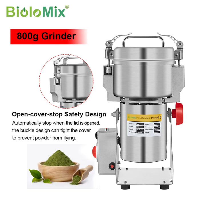 BioloMix 800g 700g Grani Spezie Hebals Cereali Caffè Cibo secco Smerigliatrice Mulino Rettificatrice Mulino Farina In Polvere Frantoio