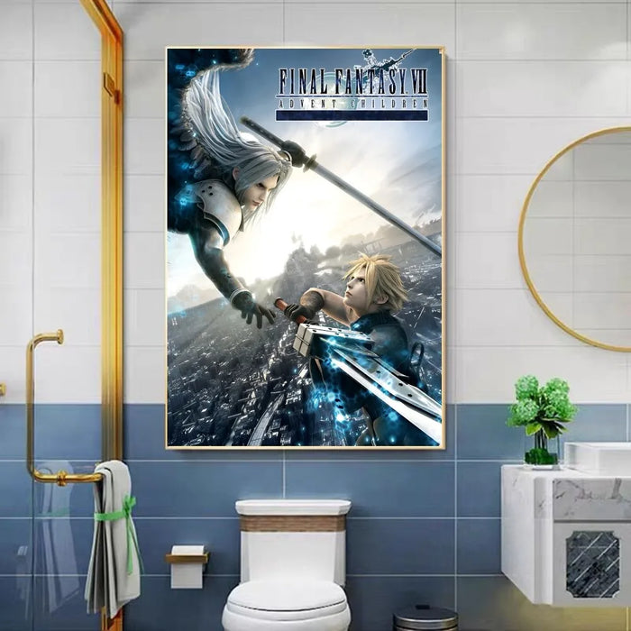 Videogiochi popolari FINAL FANTASY Poster Sticky HD Quality Wall Art Poster retrò per la casa Kawaii Room Decor